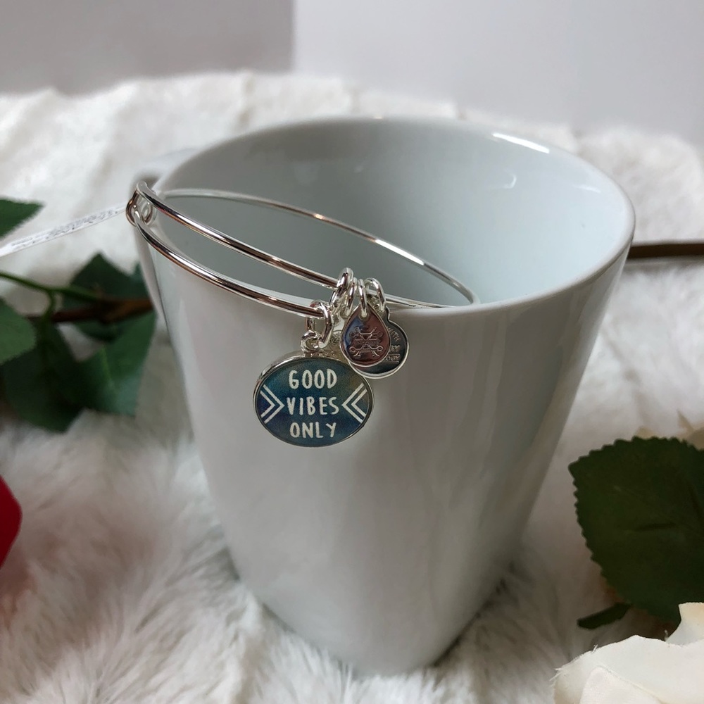 Alex and Ani Good Vibes Only Expandable Bracelet - Picture 8 of 8